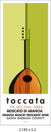 Santa Barbara Orange Muscat Moscato di Arancia front label - Toccata THUMBNAIL