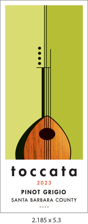 Santa Barbara Pinot Grigio front label - Toccata THUMBNAIL