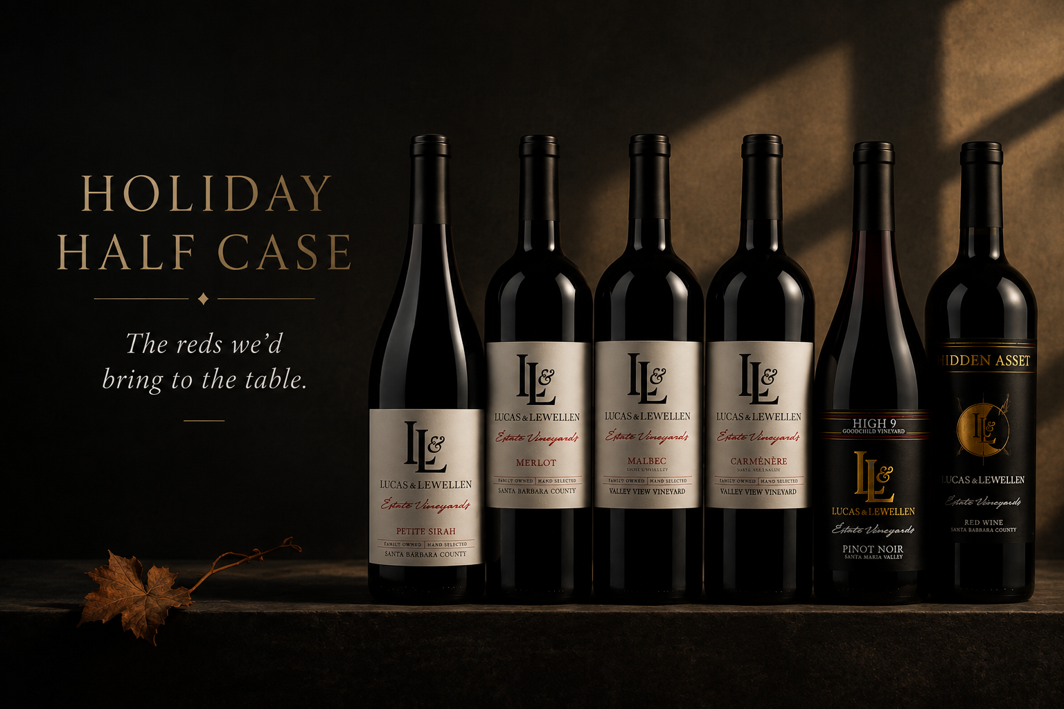 Promotion - six bottles Lucas & Lewellen wines on barrel for Holiday Half Case THUMBNAIL