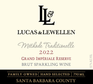 Lucas & Lewellen Vineyards Santa Barbara Sparkling Wine Grand Imperiale Reserve Front Label MAIN