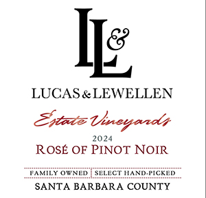 Santa Barbara Pinot Rose front label - Lucas & Lewellen MAIN