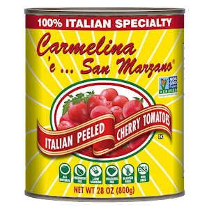 Carmelina 'e...San Marzano® Italian Peeled Cherry Tomatoes (Pomodorini Pelati) in Puree MAIN