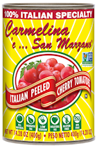 Carmelina 'e...San Marzano® Italian Peeled Cherry Tomatoes (Pomodorini Pelati) in Puree THUMBNAIL
