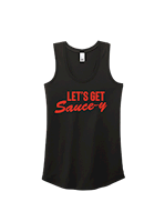 Let's Get Sauce-y Tank Top (Black) SWATCH
