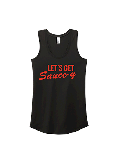 Let's Get Sauce-y Tank Top (Black) MAIN
