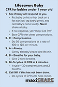 Lifesaver: Baby Wallet Cards - English (Pack of 50) (101003) THUMBNAIL