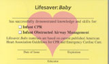 Lifesaver: Baby Course Completion Card (Pack of 50) (101004) MAIN
