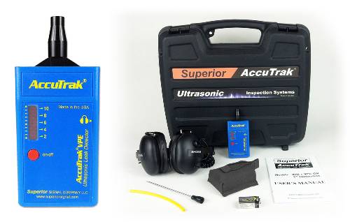 Superior AccuTrak® VPE Ultrasonic Leak Detector--Professional Kit with Hard Hat Headphones MAIN