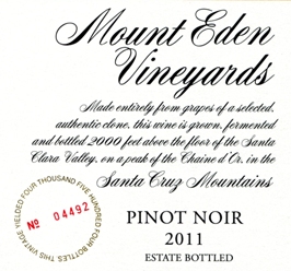 2011 Mount Eden Estate Bottled Pinot Noir, Santa Cruz Mountains MAIN