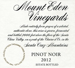 2012 Mount Eden Estate Bottled Pinot Noir, Santa Cruz Mountains MAIN
