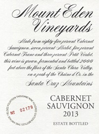 2013 Mount Eden Estate Bottled Cabernet Sauvignon MAIN