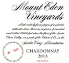 2013 Mount Eden  RESERVE Chardonnay, Santa Cruz Mountains THUMBNAIL