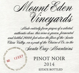 2014 Mount Eden Estate Bottled Pinot Noir, Santa Cruz Mountains MAIN