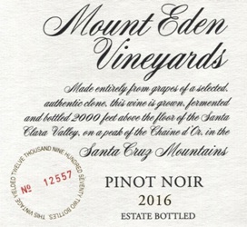 2016 Mount Eden Estate Bottled Pinot Noir MAIN