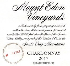 2017 Mount Eden Estate Bottled Chardonnay, Santa Cruz Mountains MAIN