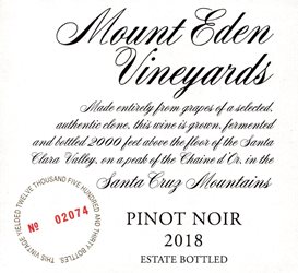 2018 Mount Eden Estate Bottled Pinot Noir MAIN