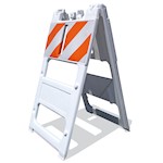 Barricade, Road Marker, Type 1, EG, 24x12 Top, All Plastic THUMBNAIL