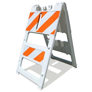 Barricade, Road Marker, Type 2, EG, 24x12 Top, 18x6 Bottom, All Plastic LARGE