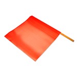 Flag, Mesh, 18in, Orange, 24in Wood Dowel THUMBNAIL