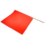 Flag, Vinyl, 24in, Orange, 36in Wood Dowel THUMBNAIL