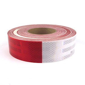 Conspicuity Tape, 2in, Red & White, 3M, per Linear Foot LARGE