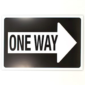 Sign, Cardboard, Arrow, 12x18 LARGE