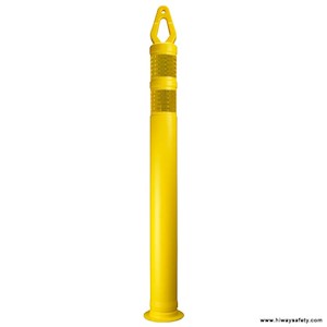 Delineator, Diamond Top, Yellow, 42in, 4.5in Bottom, 2-3in Yellow HI Bands LARGE