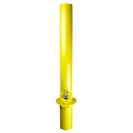 Bollard, Removable, 2-Piece, 4in Diameter, Locking, w/Sleeve & Lid, Powder Coated THUMBNAIL