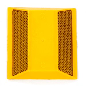 Raised Pavement Marker, Apex, 4in x 4in, Yellow, 2-Way, Model 921 LARGE