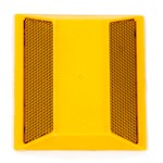 Raised Pavement Marker, Apex, 4in x 4in, Yellow, 2-Way, Model 921 THUMBNAIL