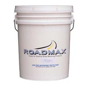 Paint, Roadmax, 5 Gallon, Water Based, Rapid Dry White LARGE