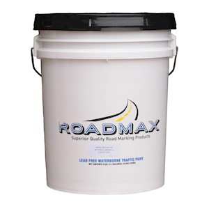 Paint, Roadmax, 5 Gallon, Water Based, Rapid Dry Black, RMP-100-5-P LARGE