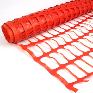 Safety Fence, Plastic, 4ft x 100ft, Orange, Roll, 12lbs LARGE