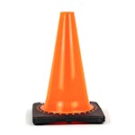 Cone, Black Base, 12in, 1.5 lb, Orange THUMBNAIL