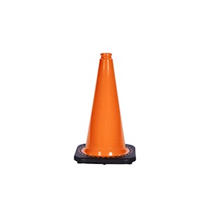 Cone, Black Base, 18in, 3 lb, Orange LARGE