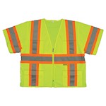 Safety Vest, Class 3, w/Sleeves, 7148C-3, Lime THUMBNAIL