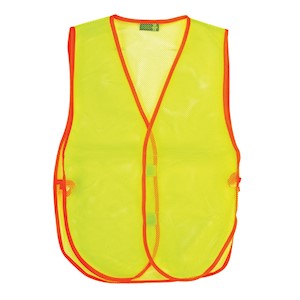 Safety Vest, Non-Class, Non-Reflective, Mesh, 8028D, Lime LARGE