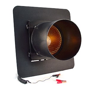 Beacon Head, 12in Amber Lens, 27 LED Bulb, Stub Mount w/Clips LARGE