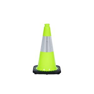 Cone, Black Base, 18in, 3 Lb, Lime, 6in Collar LARGE