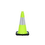 Cone, Black Base, 18in, 3 Lb, Lime, 6in Collar THUMBNAIL