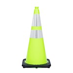 Cone, Black Base, Recessed, 28in, 7 lb, Lime, 4in & 6in Collar THUMBNAIL