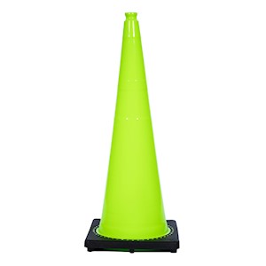 Cone, Black Base, 36in, 10 lb, Lime LARGE