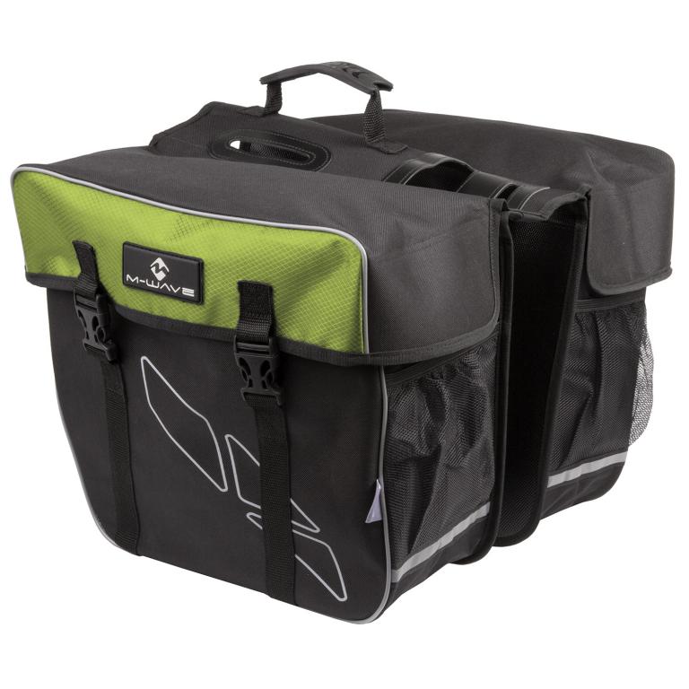 M-Wave | Amsterdam Double Bicycle Pannier Bag, Green SWATCH