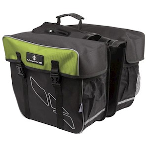 M-Wave | Amsterdam Double Bicycle Pannier Bag, Green LARGE