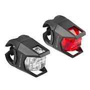 M-Wave | Hunter Series Flashing Front and Rear Lights, Black THUMBNAIL