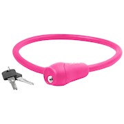 M-Wave | S12.6 Silicone 2 ft by 12 mm Bike Lock, Pink THUMBNAIL