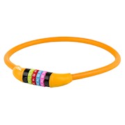 M-Wave | DS12.65 Silicone 2 ft by 12 mm Combo Bike Lock, Orange THUMBNAIL
