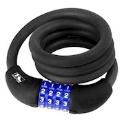 M-Wave | D12.10 Silicone 3 ft by 12 mm Combo Bike Lock, Black THUMBNAIL