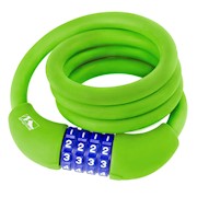 M-Wave | D12.10 Silicone 3 ft by 12 mm Combo Bike Lock, Green THUMBNAIL
