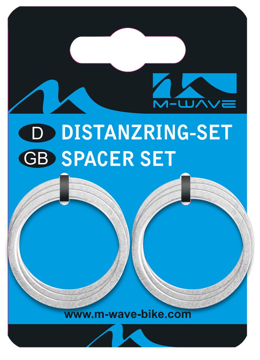 M-Wave | Aluminum Spacer, 5 mm, Silver, set of 6 SWATCH